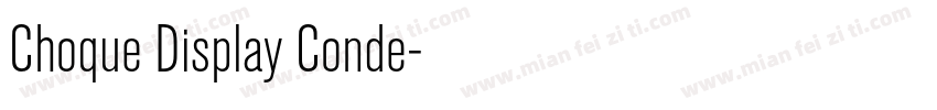 Choque Display Conde字体转换